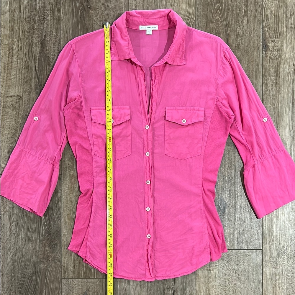 STANDARD JAMES PERSE women’s SUPIMA Cotton Slub Side Panel Shirt - Picture 7 of 10